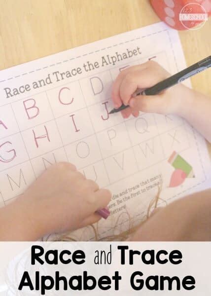 Free Race And Trace Alphabet Game With Images Alphabet Games