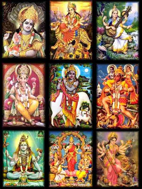 Chart Hindu Gods And Goddesses