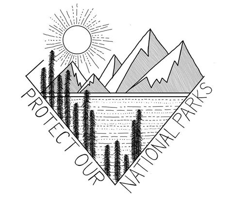 The supreme court ended the eviction ban. Protect our national parks Sticker by rosalynnllc | Drawing quotes, Drawing logo, Minimalist ...