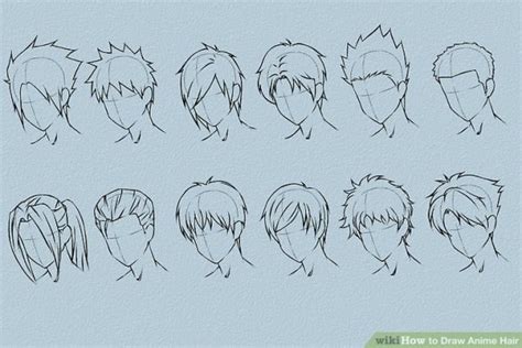 Anime Hairstyles Male How To Draw Male Anime Characters Step By Step