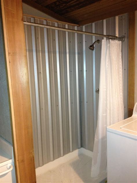 Galvanized Metal Shower Bathrooms Remodel Rustic Bathroom Designs