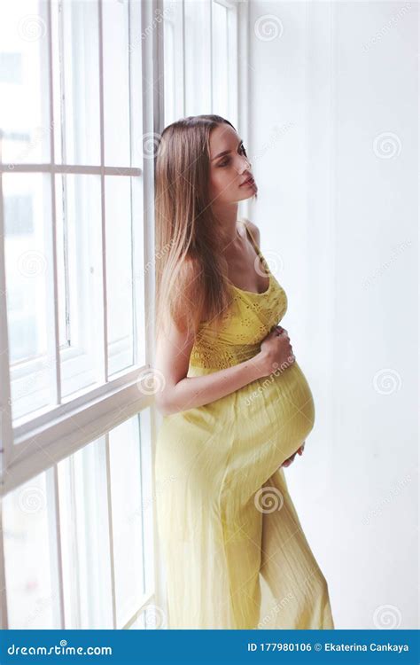 Very Skinny Vegetarian Healthy Pregnant Women Beautiful Model At Bright