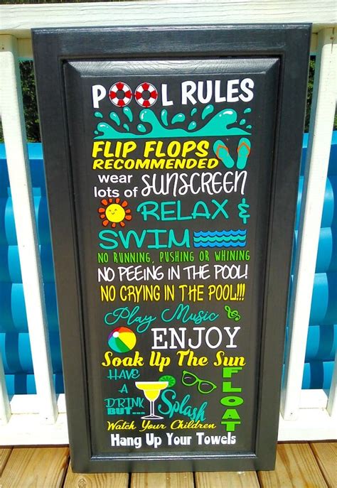 Swimming Pool Rules Funny Sign Svg Png Pool Rules Swimming Pool
