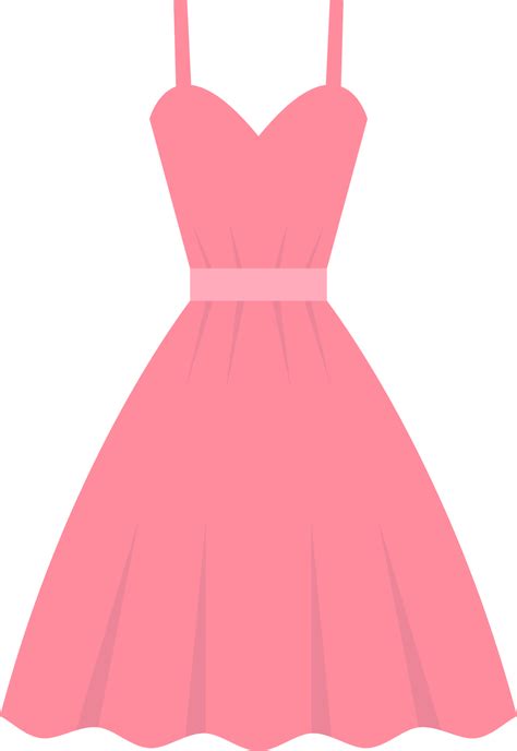 Dress In Flat Design Clipart Illustration 9301051 Png