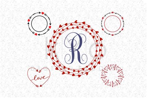 Download Valentines Day Heart Wreath SVG DXF PNG EPS By kYo Digital Studio | TheHungryJPEG.com