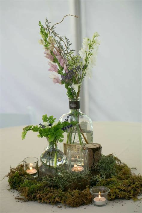 Pin By Veronica Forbes On Wedding Moss Centerpiece Wedding Woodland