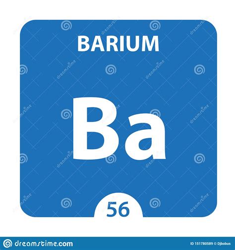 Later he used barium chloride instead of the bromide, and obtained as the mean of ten determinations of the ratio 2agcl: Barium Symbol. Sign Barium With Atomic Number And Atomic ...
