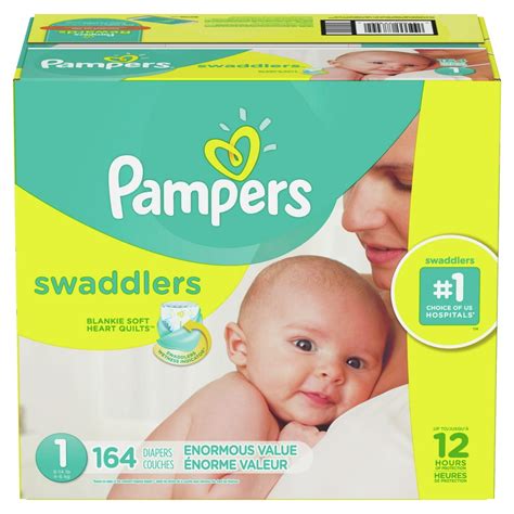 Pampers Swaddlers Newborn Diapers Soft And Absorbent Size 1 164 Ct