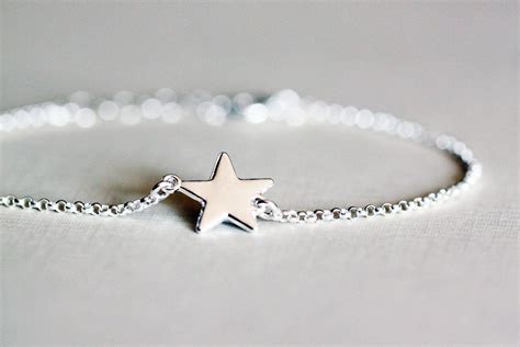 Star Bracelet Sterling Silver Wish Star Bracelet Etsy Sterling