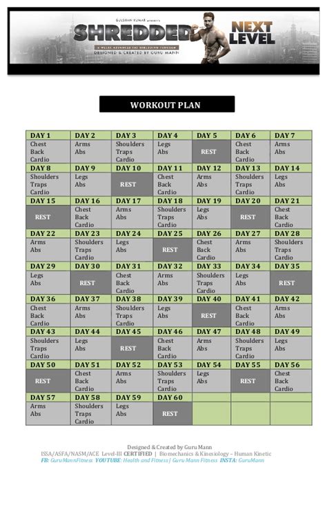 6 Day Workout Plan For Weight Loss