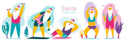 Christmas Fitness Illustrations Royalty Free Vector Graphics And Clip
