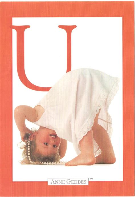 Anne Geddes Postcard 1995 605 074 U Is For Upside Down Baby 4x6