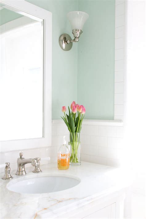 Loving This Mint Green In The Powder Room So Fresh And Clean Design