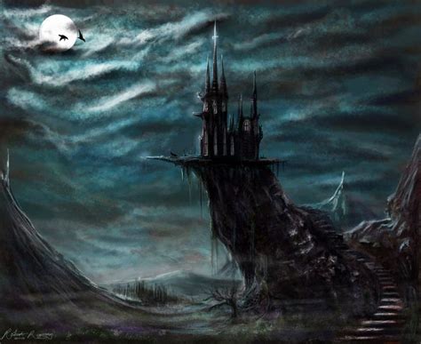 Evil Castle By Symbols3d On Deviantart Dark Castle Dark Fantasy Art