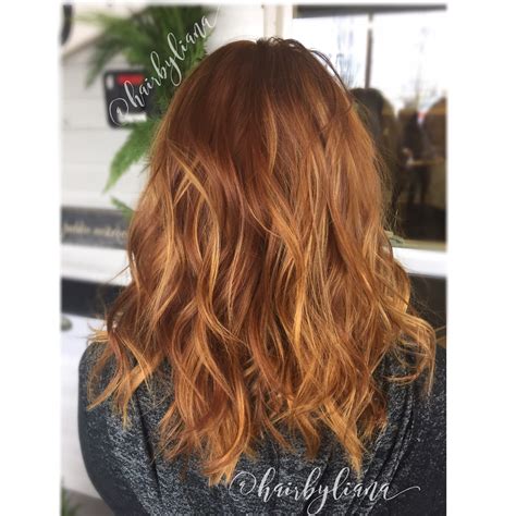 ··· this hair dye is specially formulated to give your hair a vibrant shade while also treating hair damage. Copper hair with golden blonde balayage highlights ...