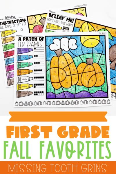 Favorite Fall Activities For First Grade Missing Tooth Grins