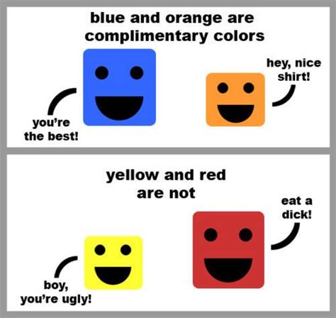 Colour Jokes N Stuff Complementary Colors Funny Complimentary Colors