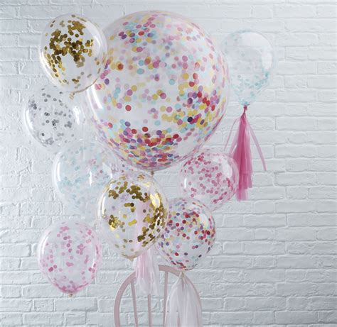 Clear Balloons With Confetti Confetti Balloons Birthday Diy Confetti