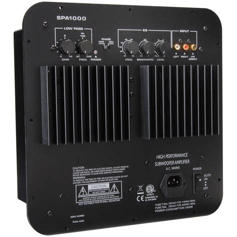 Dayton Audio Spa1000 1000w Subwoofer Plate Amplifier Áudio