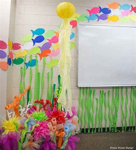 How To Make A Coral Reef Decoration By Press Print Party Ocean