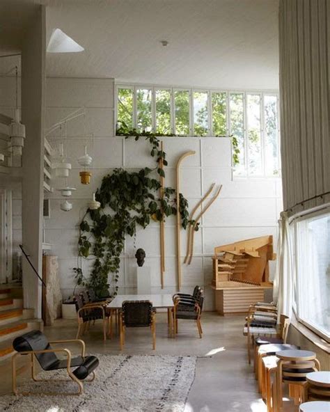 Modern private house designed by alvar aalto: Alvar Aalto's studio in Finland | Interior, Home decor, House interior