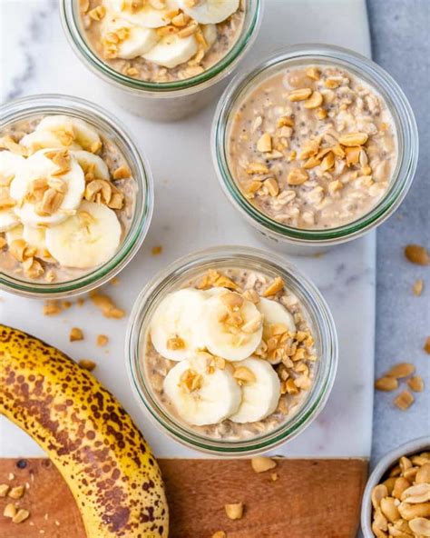 The Best Peanut Butter Banana Overnight Oats Healthy Fitness Meals