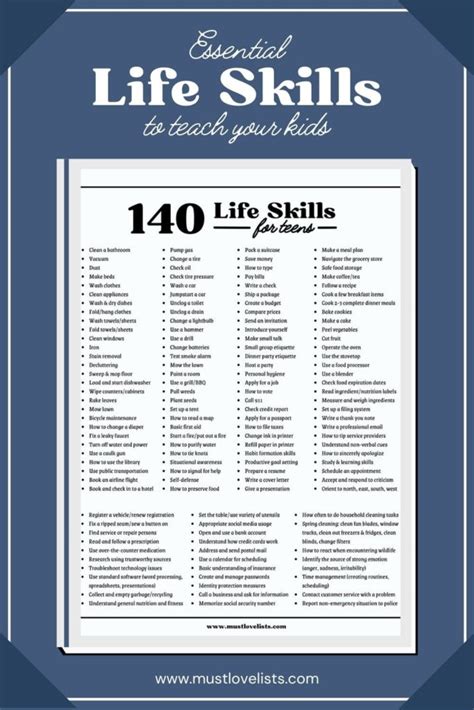 140 Essential Life Skills To Prepare Your Teen For Adulthood Must