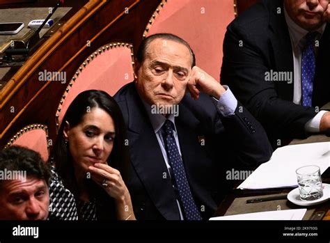 Rome Italy 26th Oct 2022 Silvio Berlusconi During The Session In