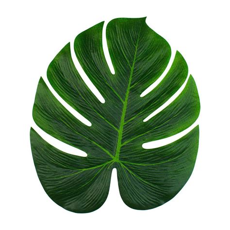 [38% OFF] 9pcs Tropical Palm Leaves 13Inch Simulation Leaf For Hawaiian Luau Party Jungle Beach