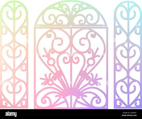 Christian Church Gothic Style Window Silhouette Material Stock Vector