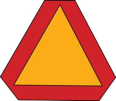 Public Domain Clip Art Image | Slow moving vehicle sign | ID