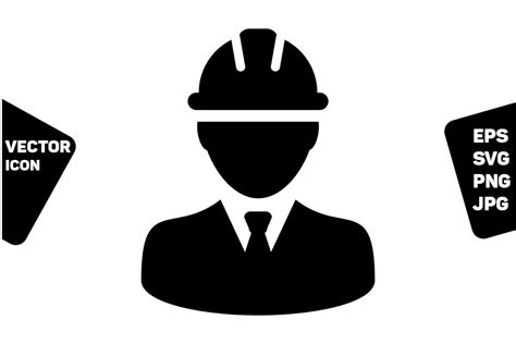 Safety Worker Icon Vector Construction Graphic By Tuktuk Design