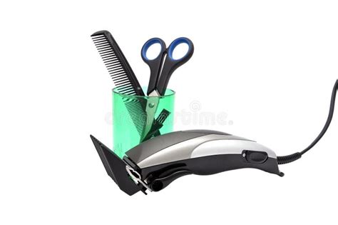 Hair Clipper Comb And Scissors Stock Photo Image 21935370