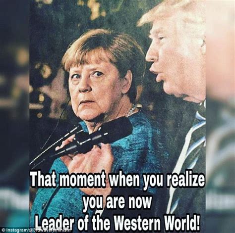 Angela Merkels Trump Side Eye Goes Viral Daily Mail Online