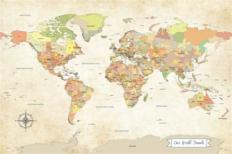 Tripmapworld Maps World Map With Pins Push Pin World Map Travel Map