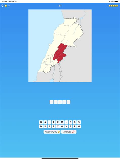 Lebanon Provinces Quiz Game App Price Drops