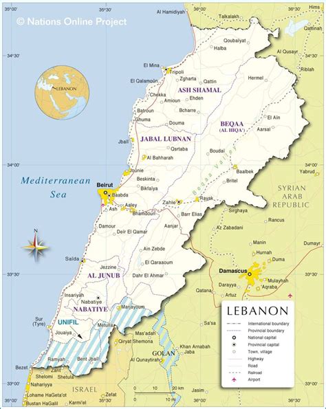 Map Of Lebanon Lebanon Map Beirut Lebanon