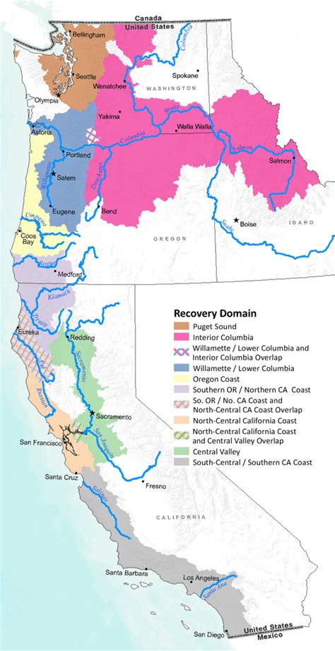 Status Of Esa Listings And Critical Habitat Designations For West Coast