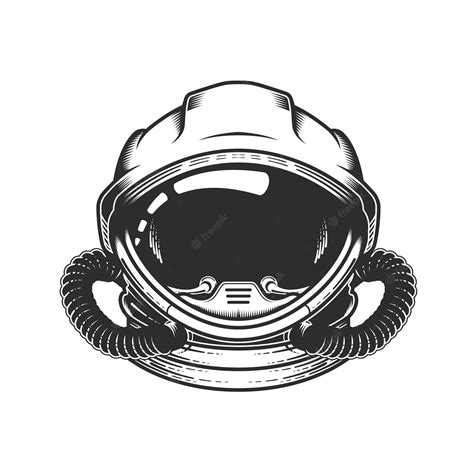 Premium Vector Astronaut In Space Helmet Head Of Spaceman In Space