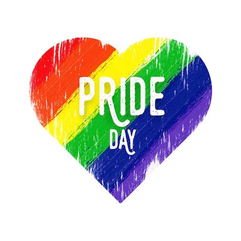 Premium Vector Happy Pride Day Concept With Heart Shape For Lgbtq