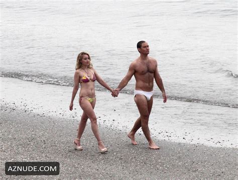 Ludivine Sagnier Sexy With Jude Law Filming The New Pope On The Beach In Venice 08042019