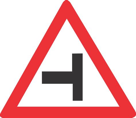 Side Road Junction Left Road Sign W107 Safety Sign Online