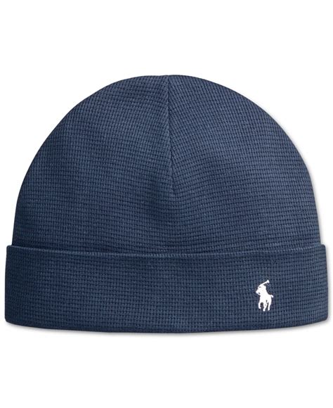 Polo Ralph Lauren Thermal Cuffed Beanie In Blue For Men Navy Lyst