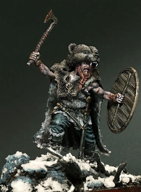 Viking Berserker In Bears Skin 75 Mm 599 Miniature Model