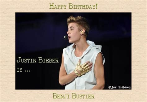 Happy Birthday Justin Bieber Word