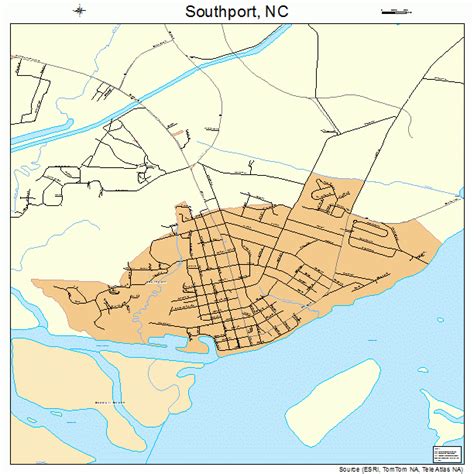 Southport North Carolina Street Map 3763400