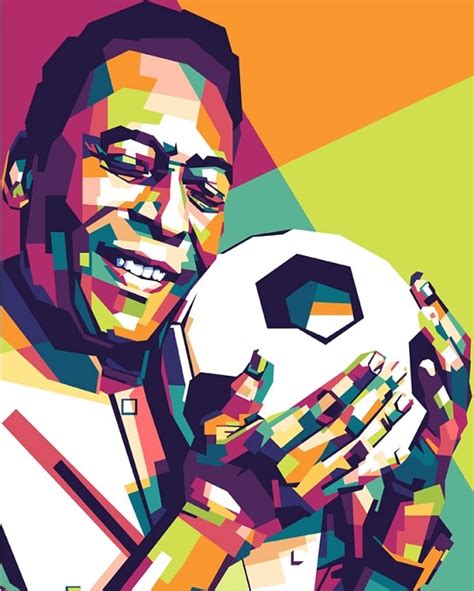 Pele Pop Art Soccer Paint By Numbers Paint By Numbers