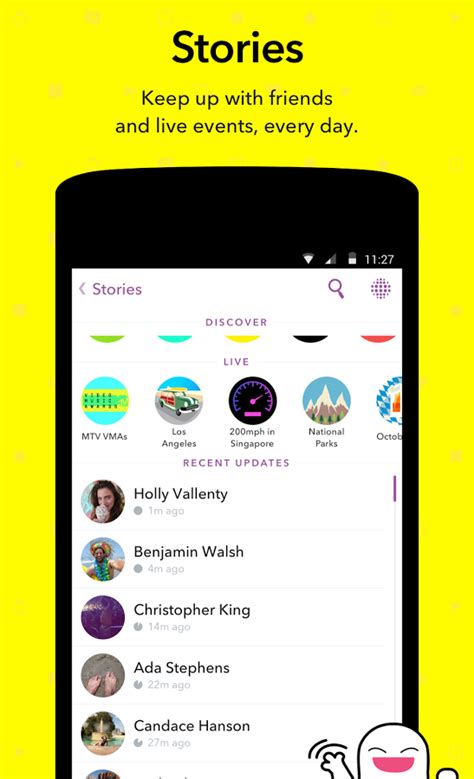 • add a lens or filter to your photo — new ones are. Snapchat - Download | Install Android Apps | Cafe Bazaar