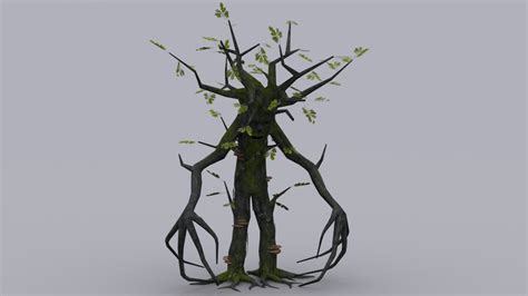 3d Model Oak Tree Ent Game Ready Animated Model Vr Ar Low Poly Max