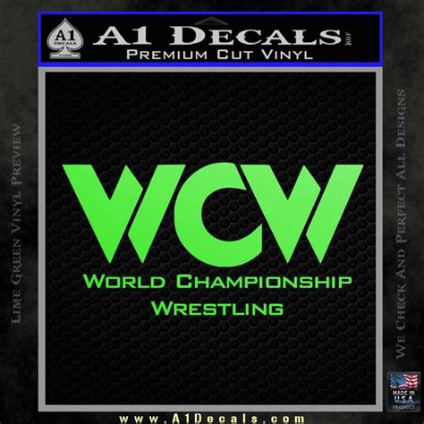 Wcw Wrestling Logo Decal Sticker Retro D2 A1 Decals